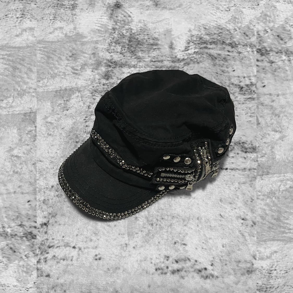 cross zipper punk cap  상품이미지1