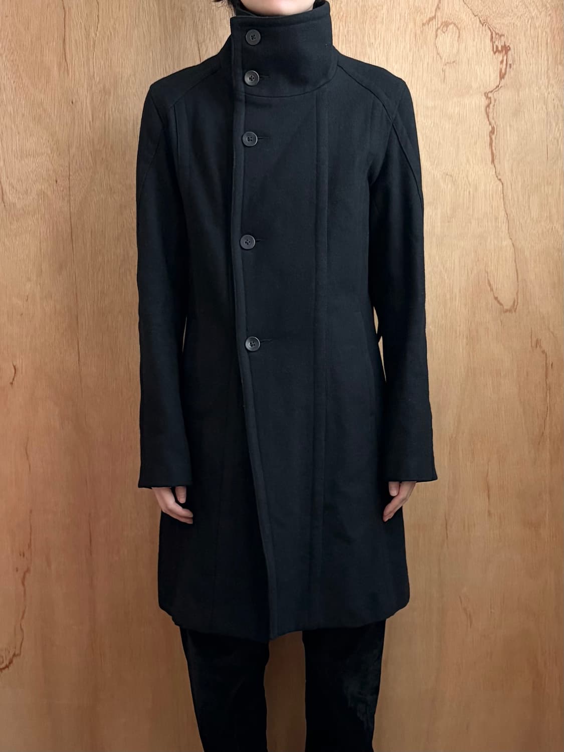 Schlüssel 비대칭 하이넥 코트 상품이미지2