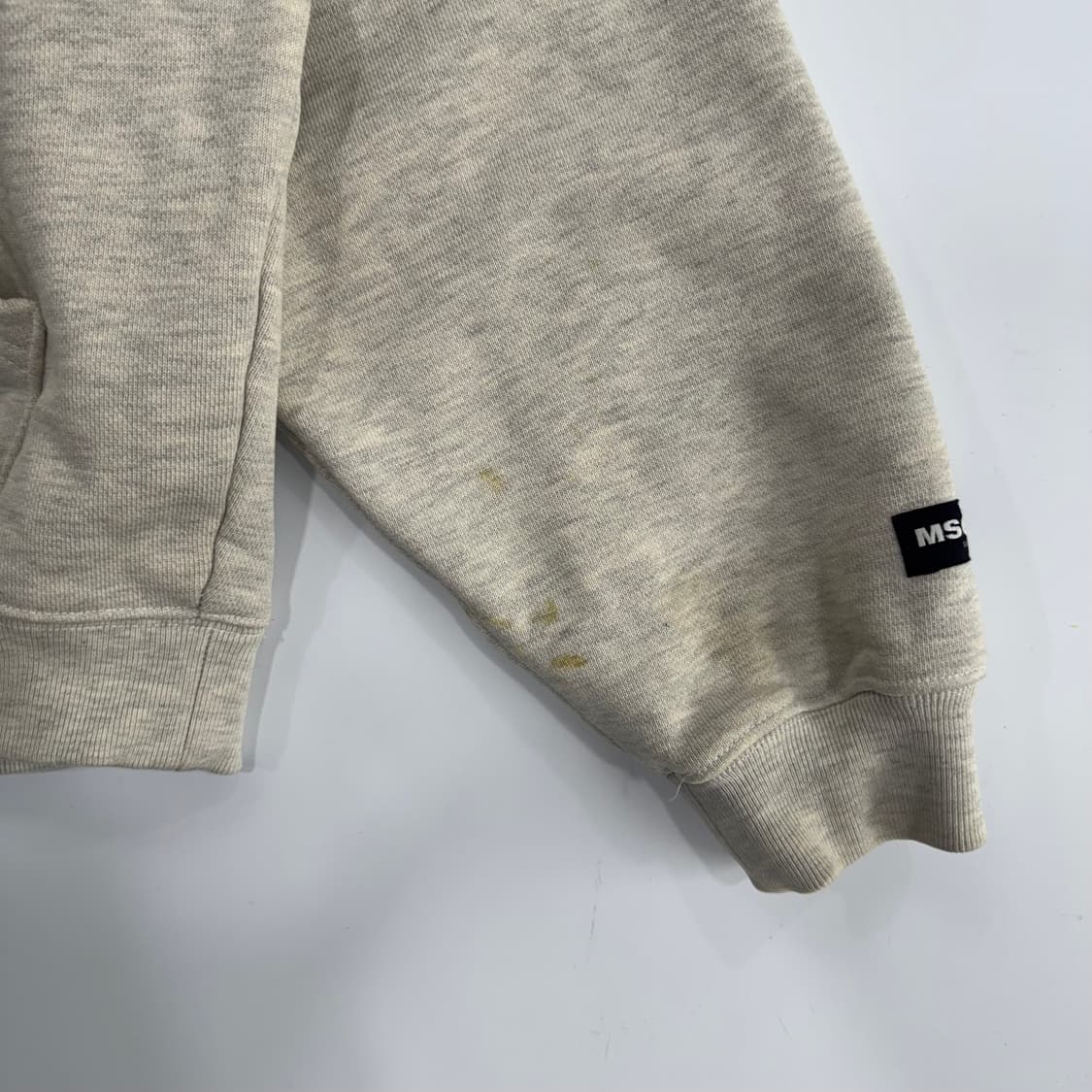 Mischief 미스치프 블랙로고 아이보리 멜란지 후드티  상품이미지6