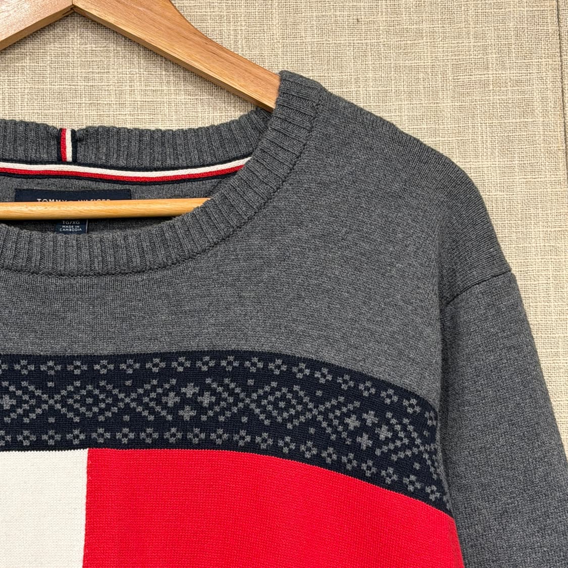 타미힐피거 페어아일 그레이 니트 스웨터 XL 상품이미지3