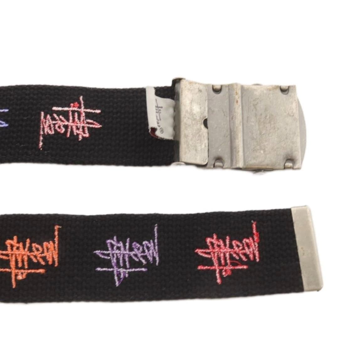 90s~00s 올드 스투시 로고 자수 웹 벨트 상품이미지6