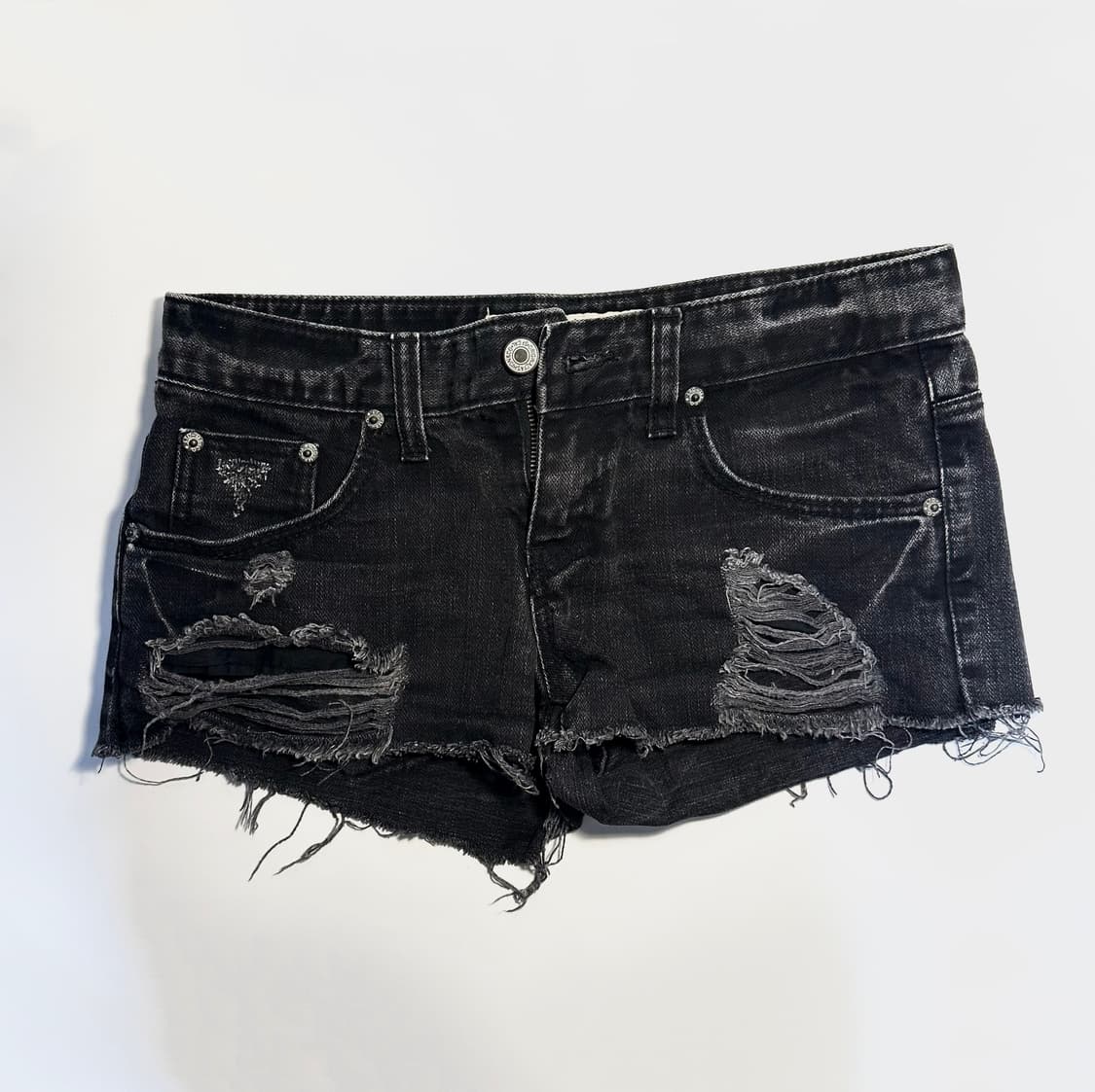 PUNK Y2K BLACK MICRO SHORTS 갸루 펑크 마이크로쇼츠 상품이미지1