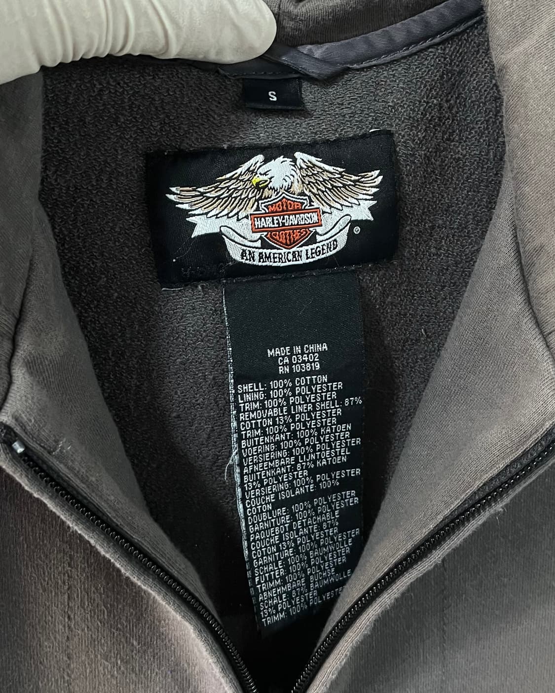 Harley Davidson hood vest zip up 상품이미지4