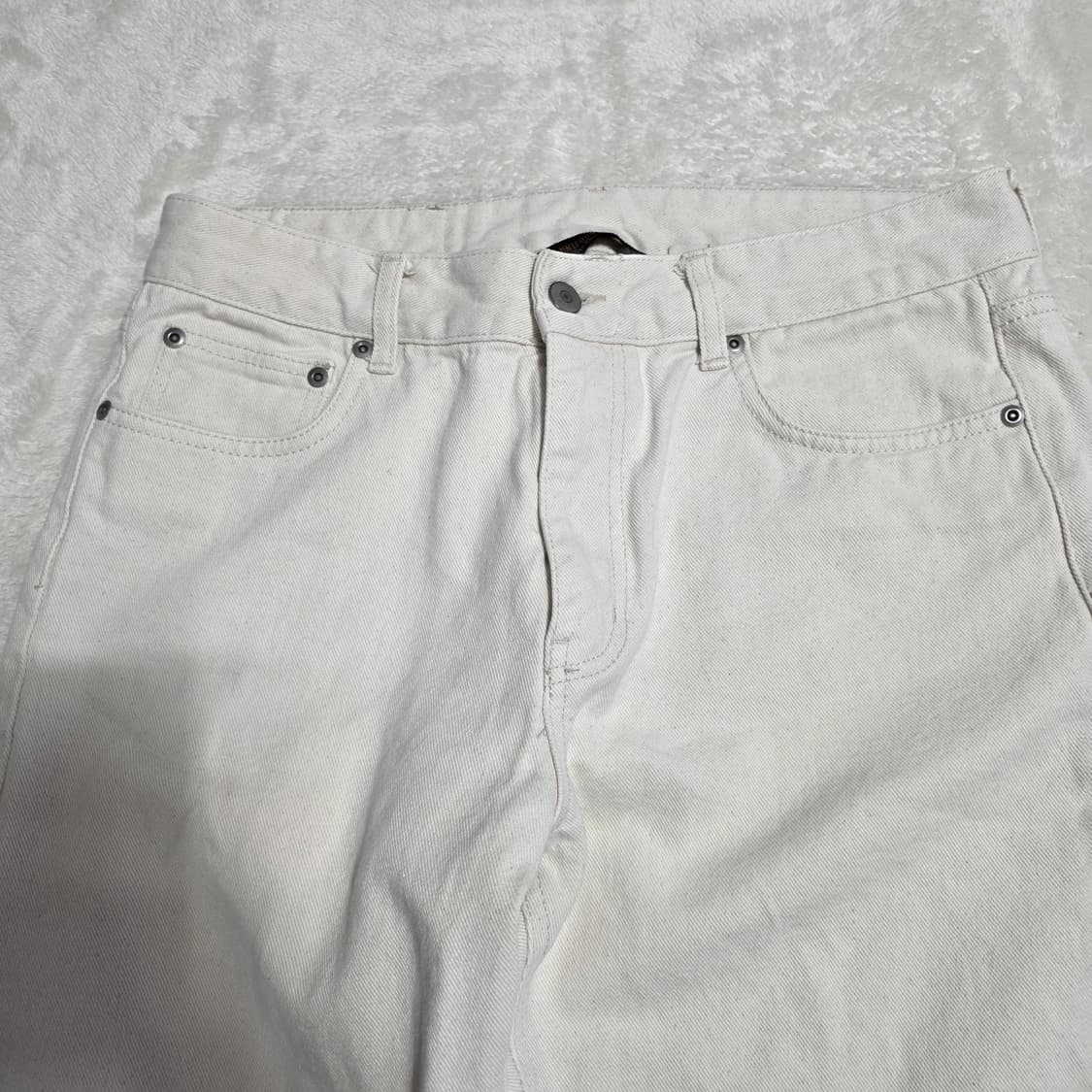 (L)유니폼브릿지 데님 팬츠 아이보리 상품이미지2