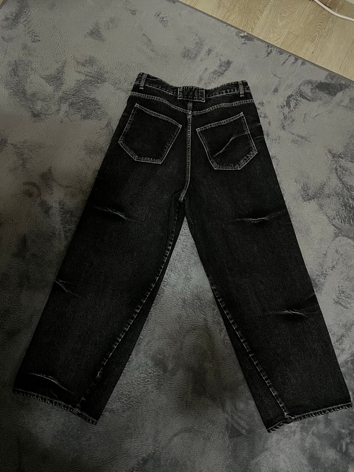 메종미네드 핀치 와이드 데님 블랙 46 상품이미지10