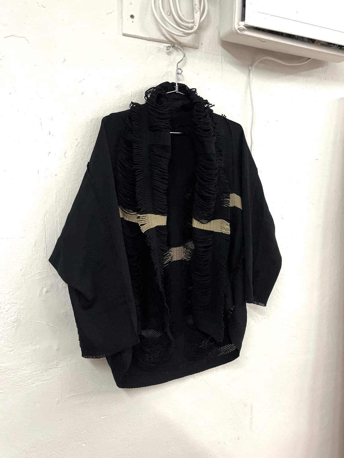 이세이미야케 2005 아카이브 프린지 머플러 가디건 상품이미지3