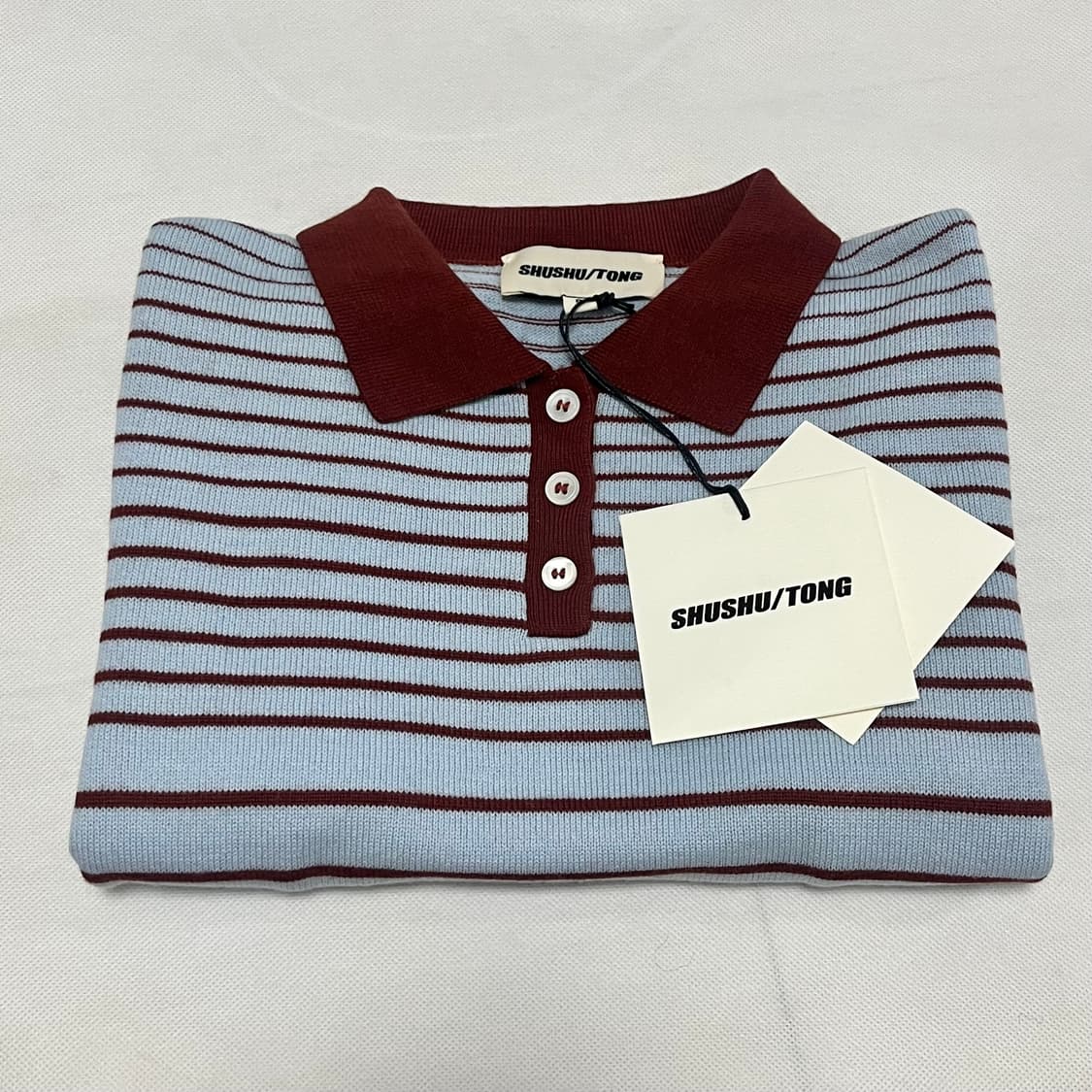 [8,10]슈슈통 25fw 스트라이프 폴로 니트 상품이미지5