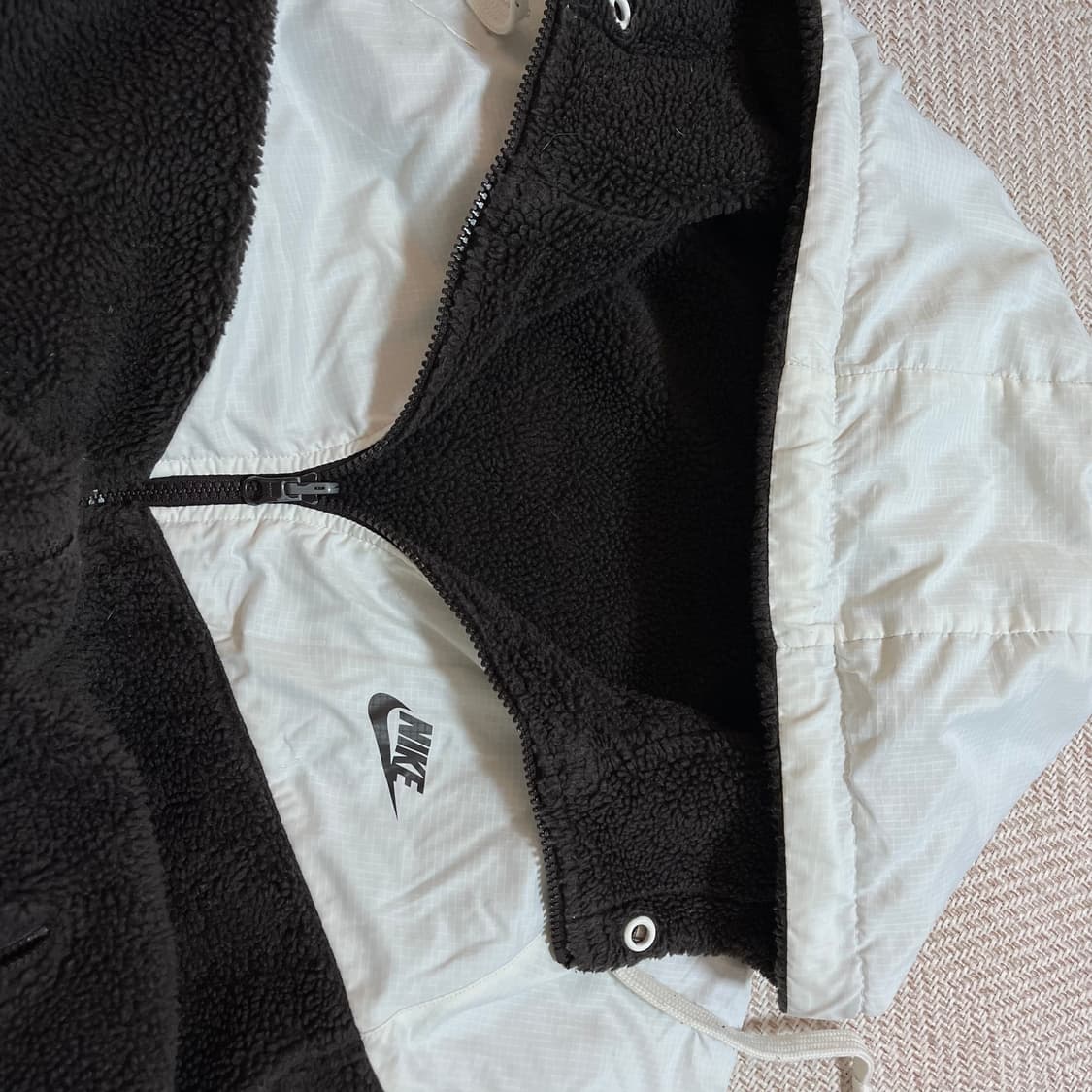 [정품] 나이키 화이트 브라운 리버시블 바막 후리스 [ L ] 상품이미지7