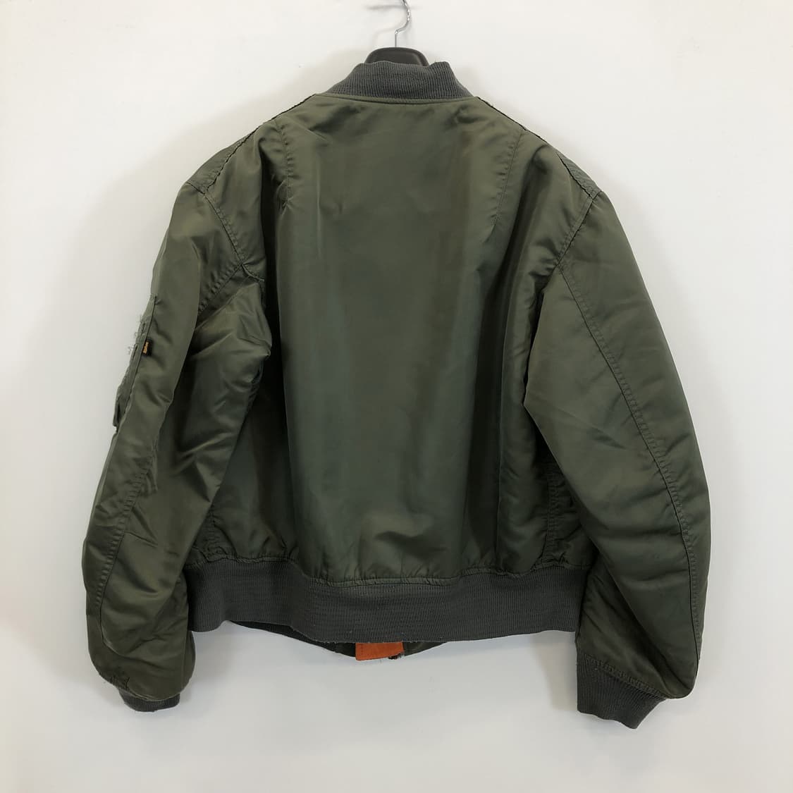 90s USA 알파 MA-1 플라이트 블루종 L 상품이미지4