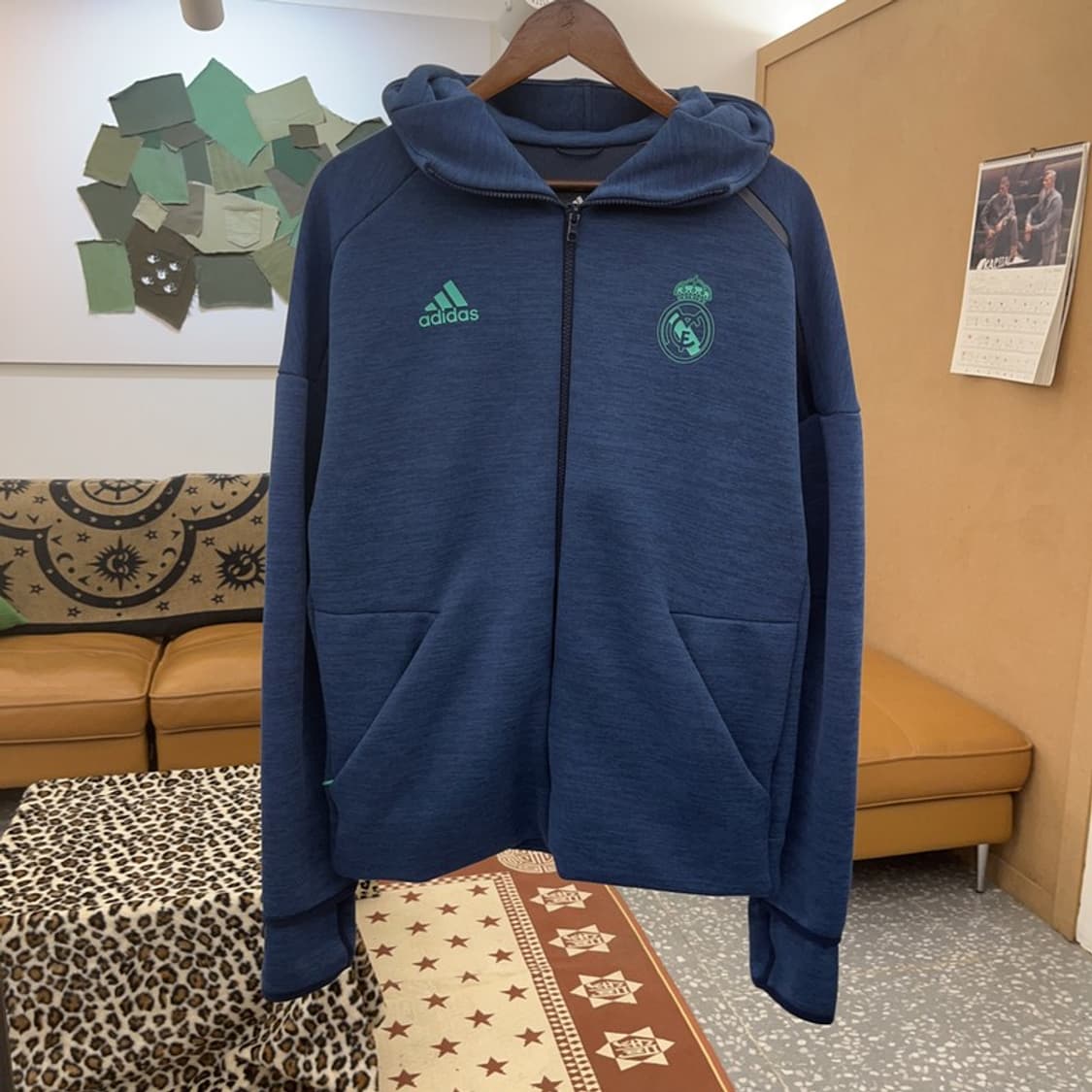 아디다스 00's 레알마드리드 딥블루 져지 후드집업 105 C08783 상품이미지3