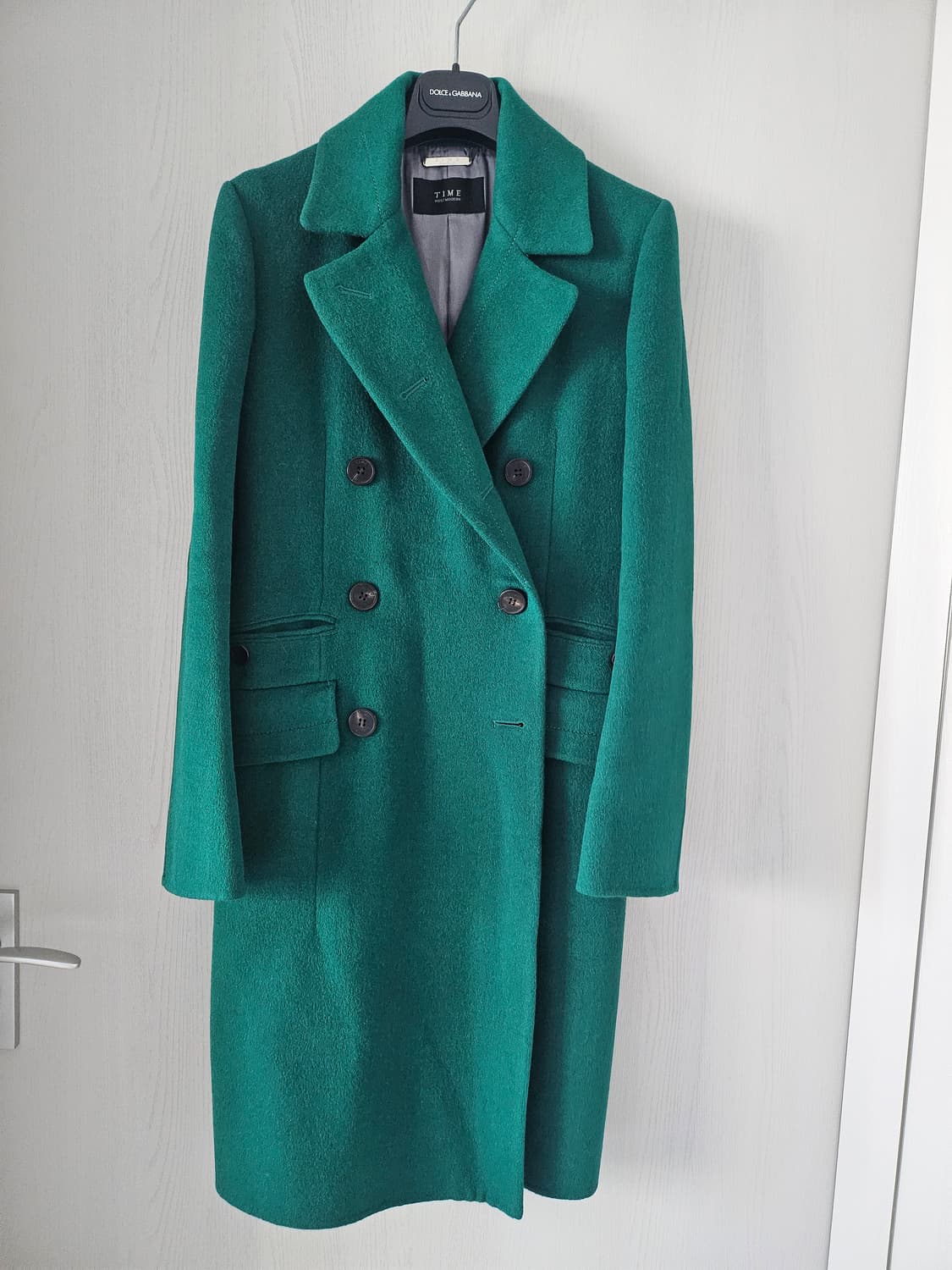 타임 진녹색 모직코트 상품이미지1