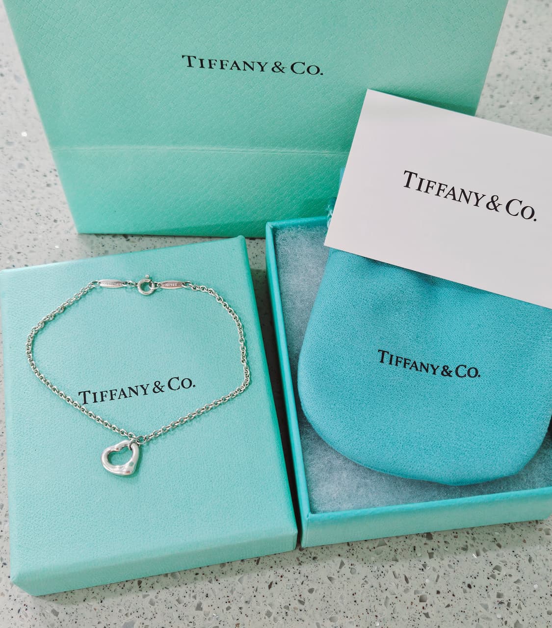 티파니앤코 엘사퍼레티 오픈하트 팔찌 [약 18.5cm] [정품/풀세트] 상품이미지3