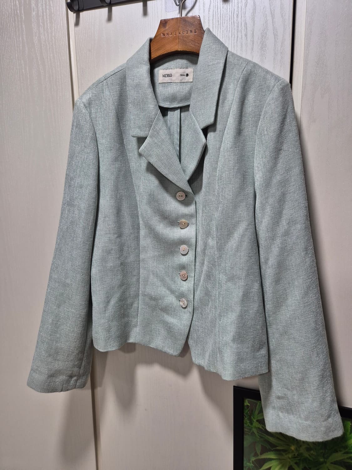 (세일)(새상품)MIXXO 미쏘. 민트색 숏 자켓 상품이미지5