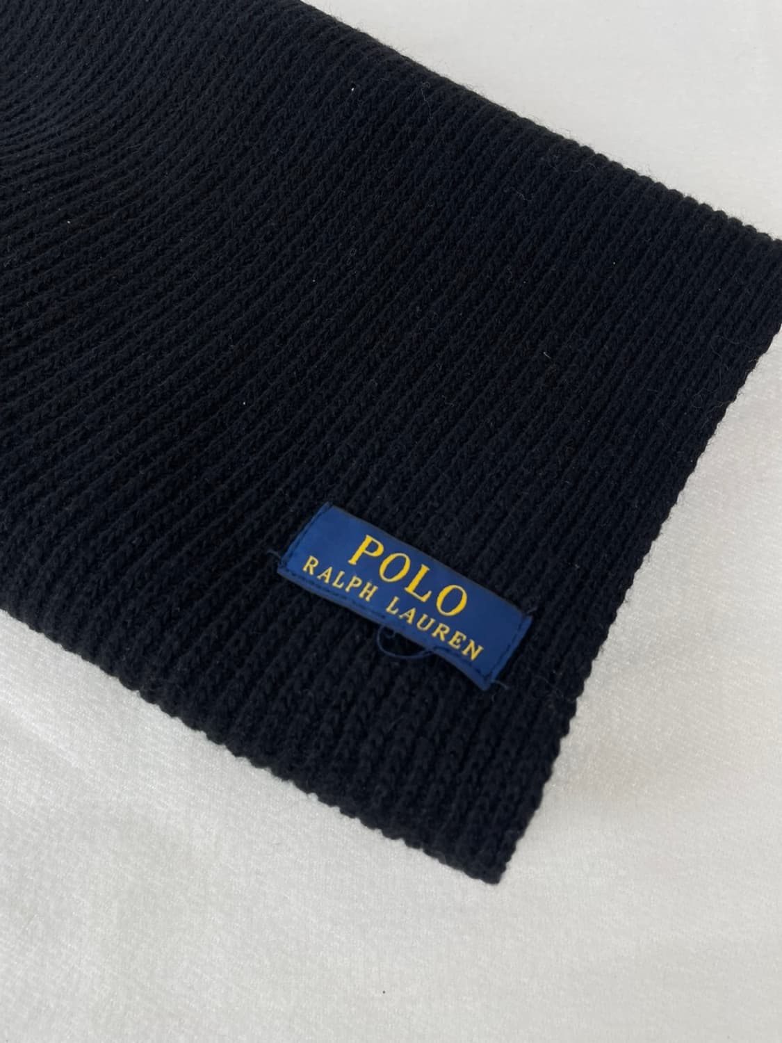 폴로 랄프로렌  블랙 베어 로고 니트 머플러 목도리 상품이미지2