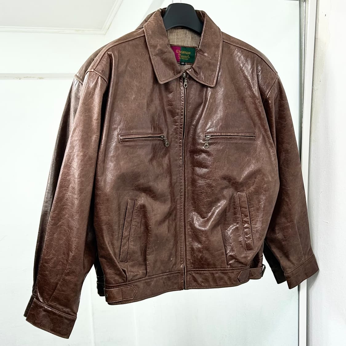 Christian Daniel 양가죽 봄버 자켓 상품이미지4