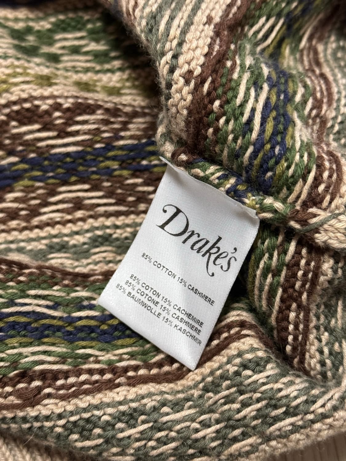 드레익스 코튼캐시미어 페어아일 니트 베스트 M 상품이미지3