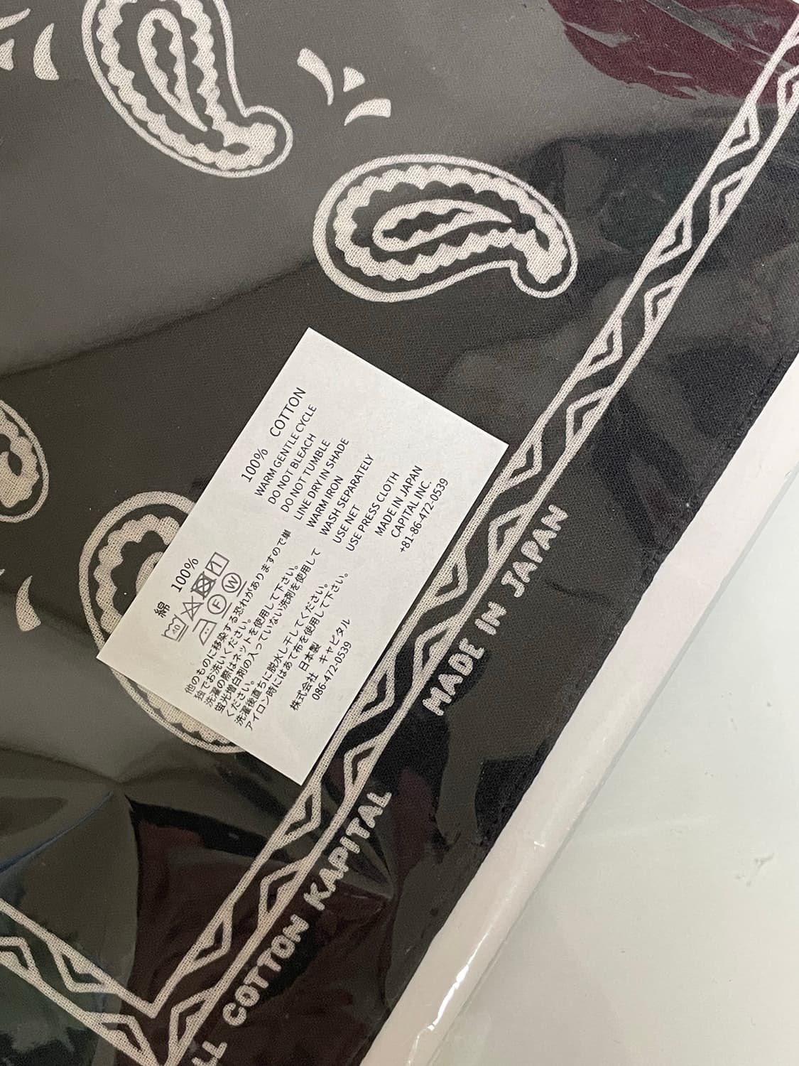 캐피탈 패스트칼라 셀비지 반다나 카운터 컬처 블랙 상품이미지4