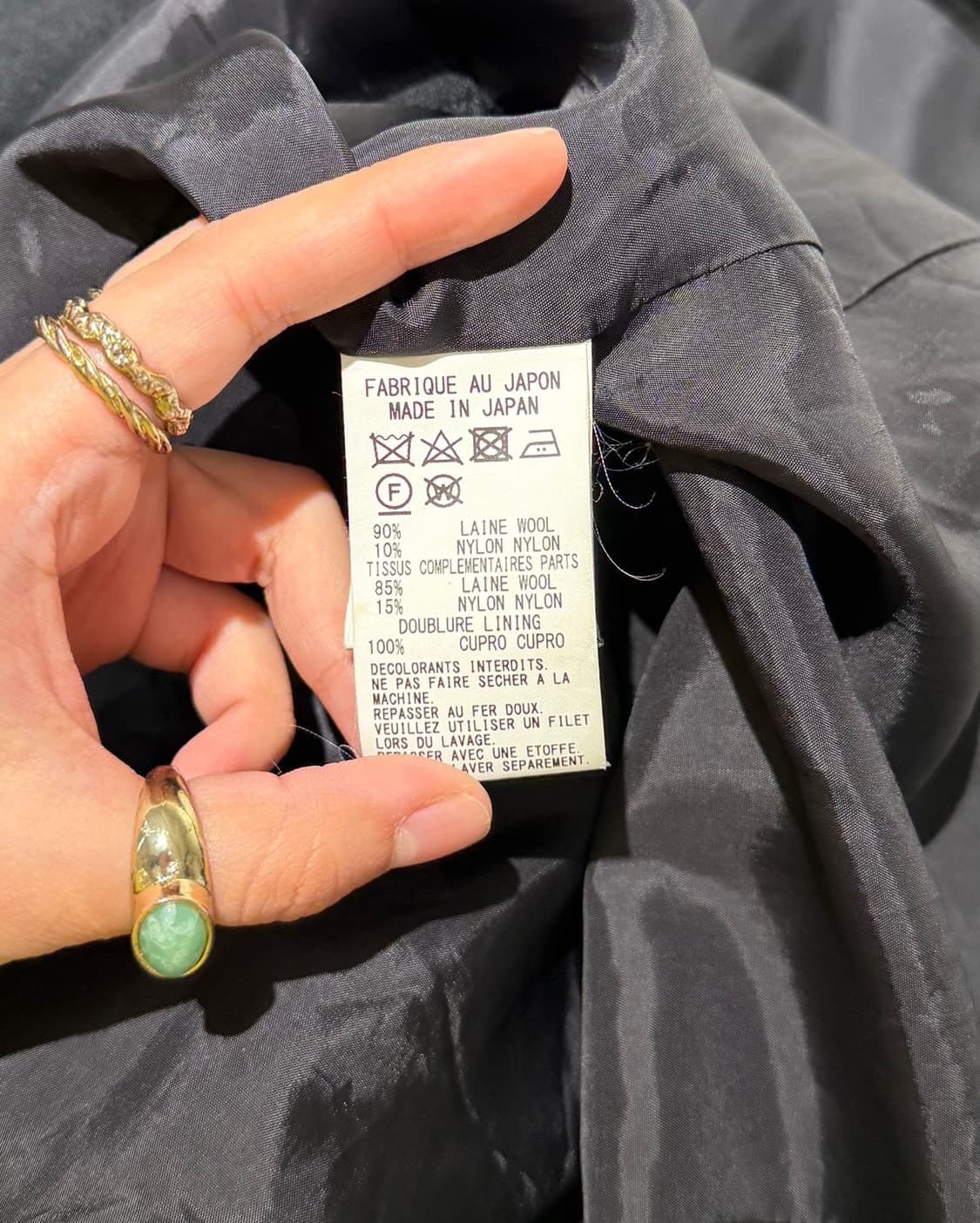 y's 블랙 18aw 컬러리스 언발란스 자켓 상품이미지9