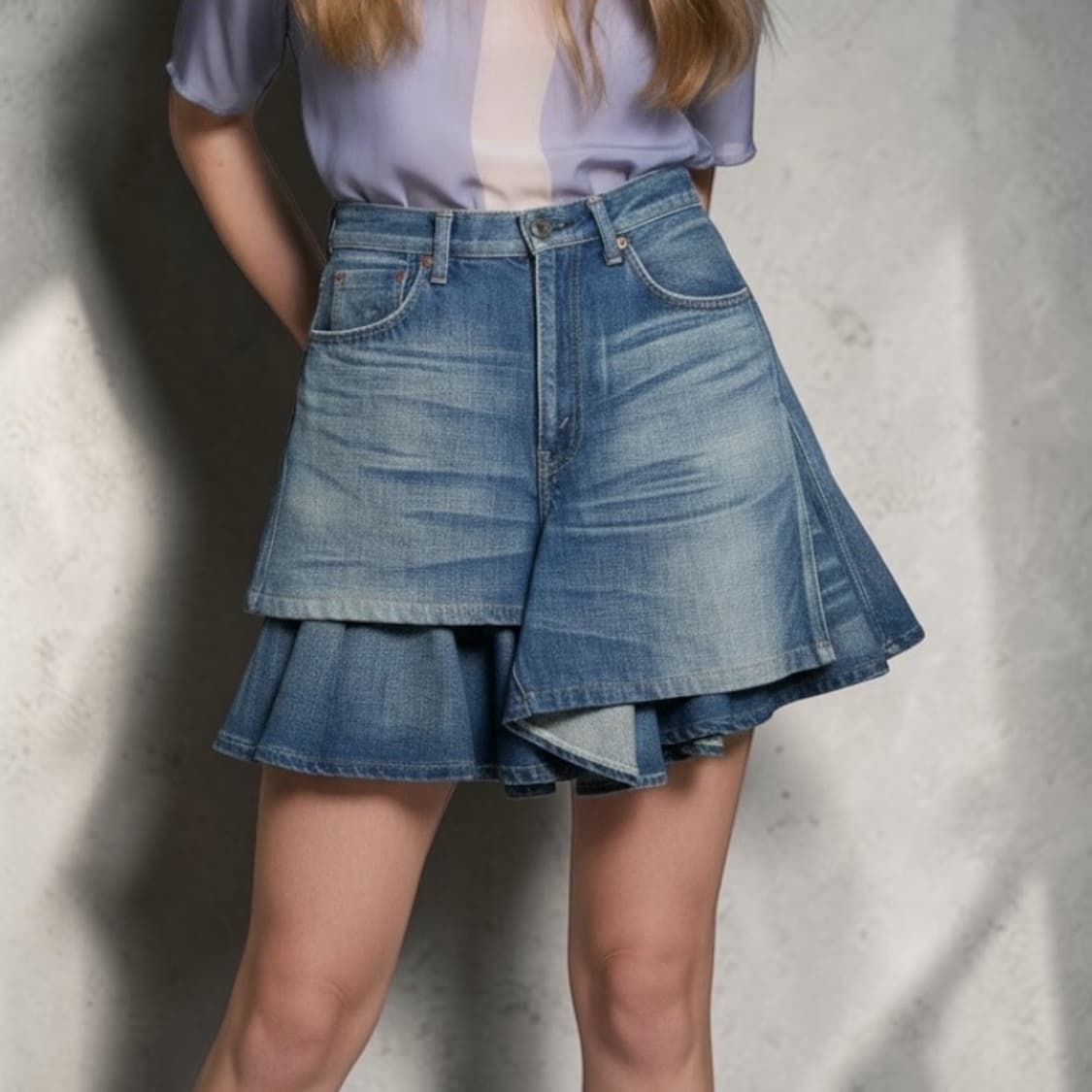 M/ 준야와타나베 10AW 플레어 데님 스커트 상품이미지1