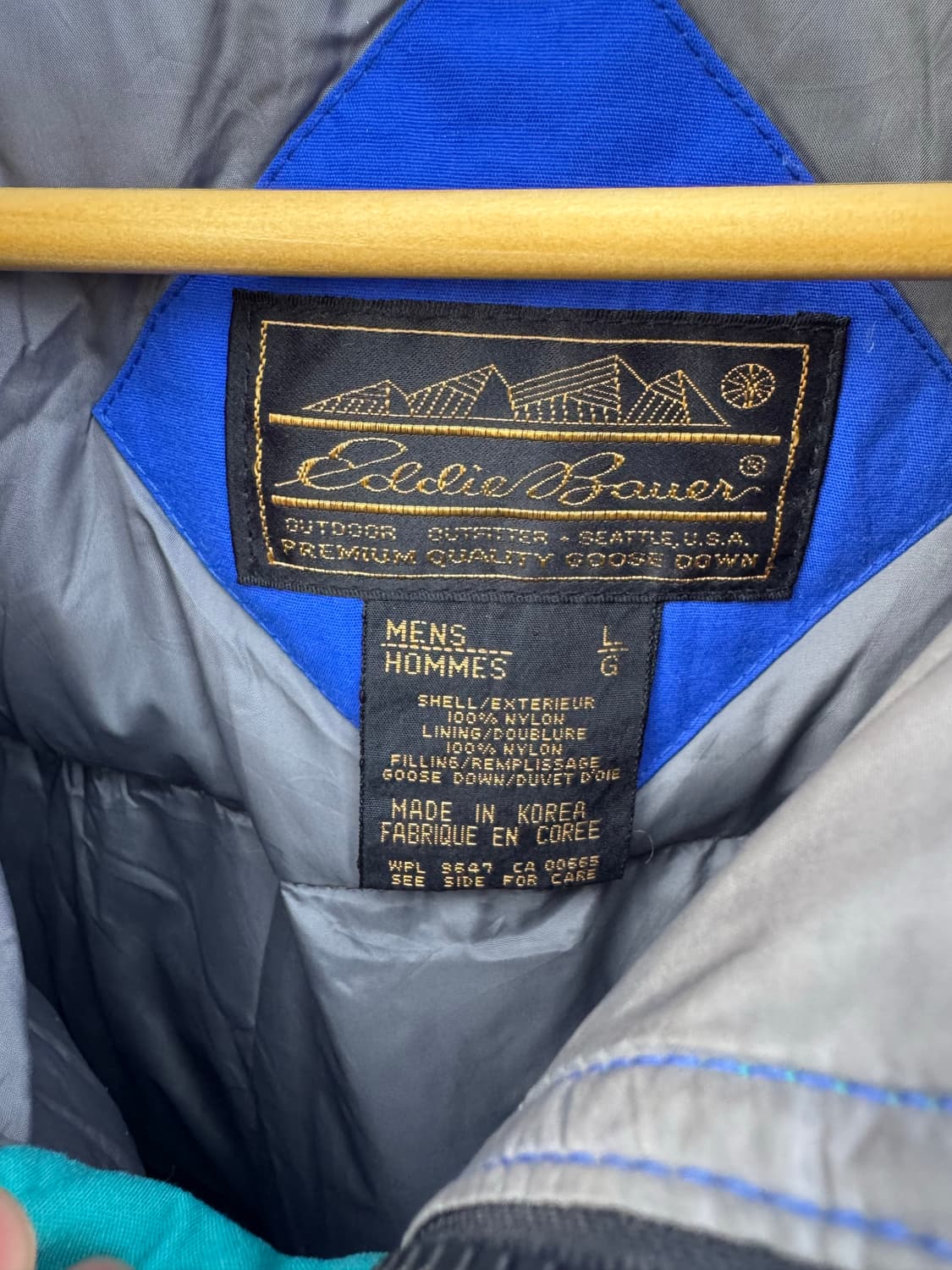 80~90s 에디바우어 빈티지 구스 다운 나일론 쉘 패딩 자켓 상품이미지6