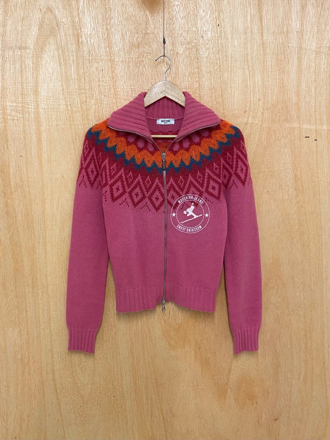 00's MOSCHINO knit zip-up cardigan 상품이미지4