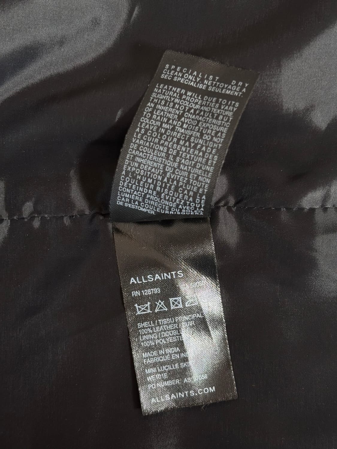Vintage All Saints Leather Skirt 상품이미지8
