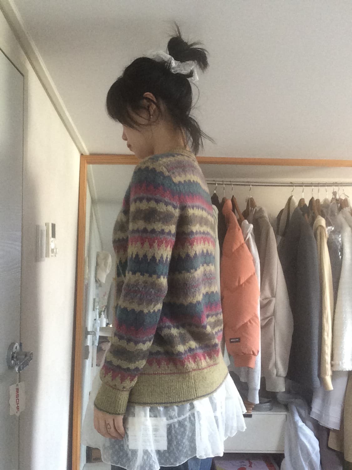 빈티지 fil magie 스트라이프 버튼 니트 가디건  상품이미지6