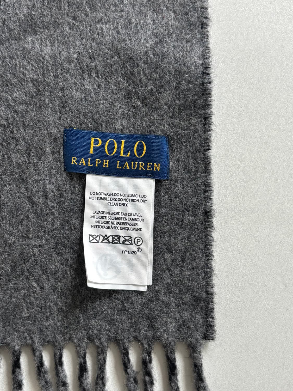 Polo 폴로 랄프로렌 딥차콜-그레이 울 머플러 상품이미지5