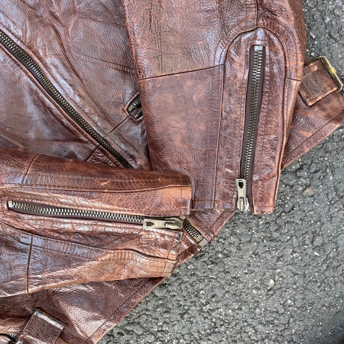이태리 빈티지 레더 자켓 상품이미지6