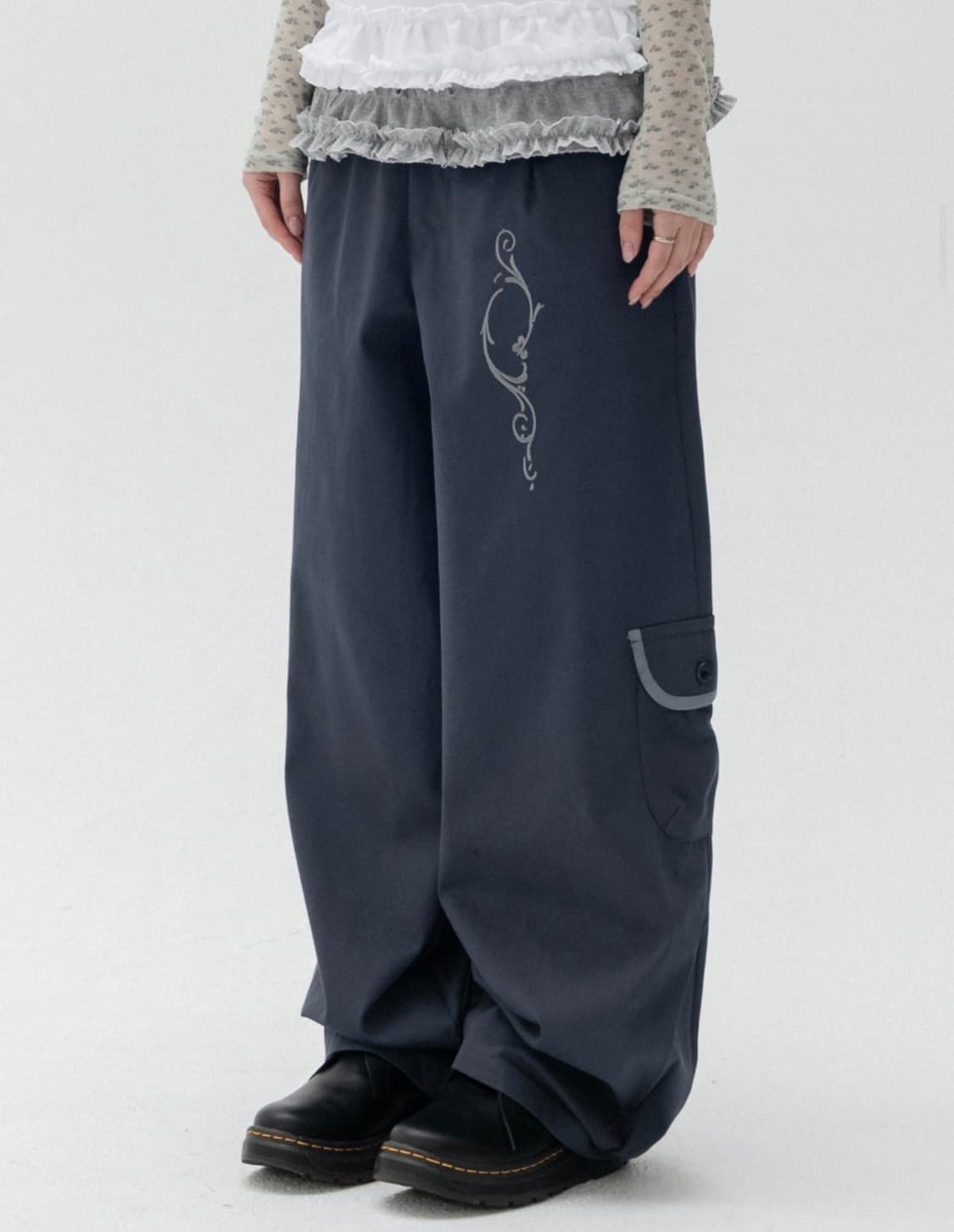 새상품 코튼 와이드 카고팬츠 상품이미지2