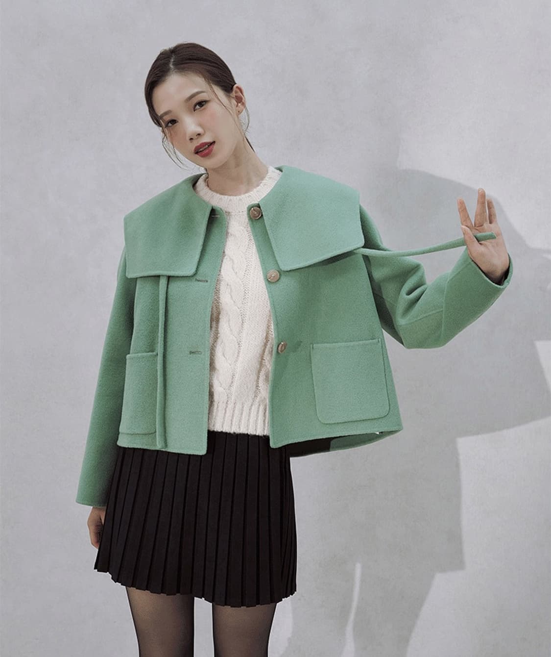 STUDIO LAP 민트 크롭 자켓 상품이미지6