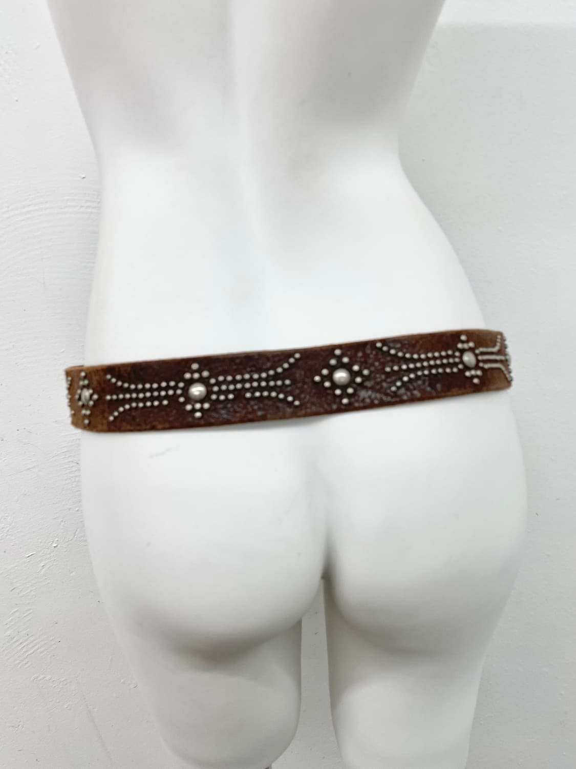 리얼레더 웨스턴 스터드 버클 벨트 상품이미지4