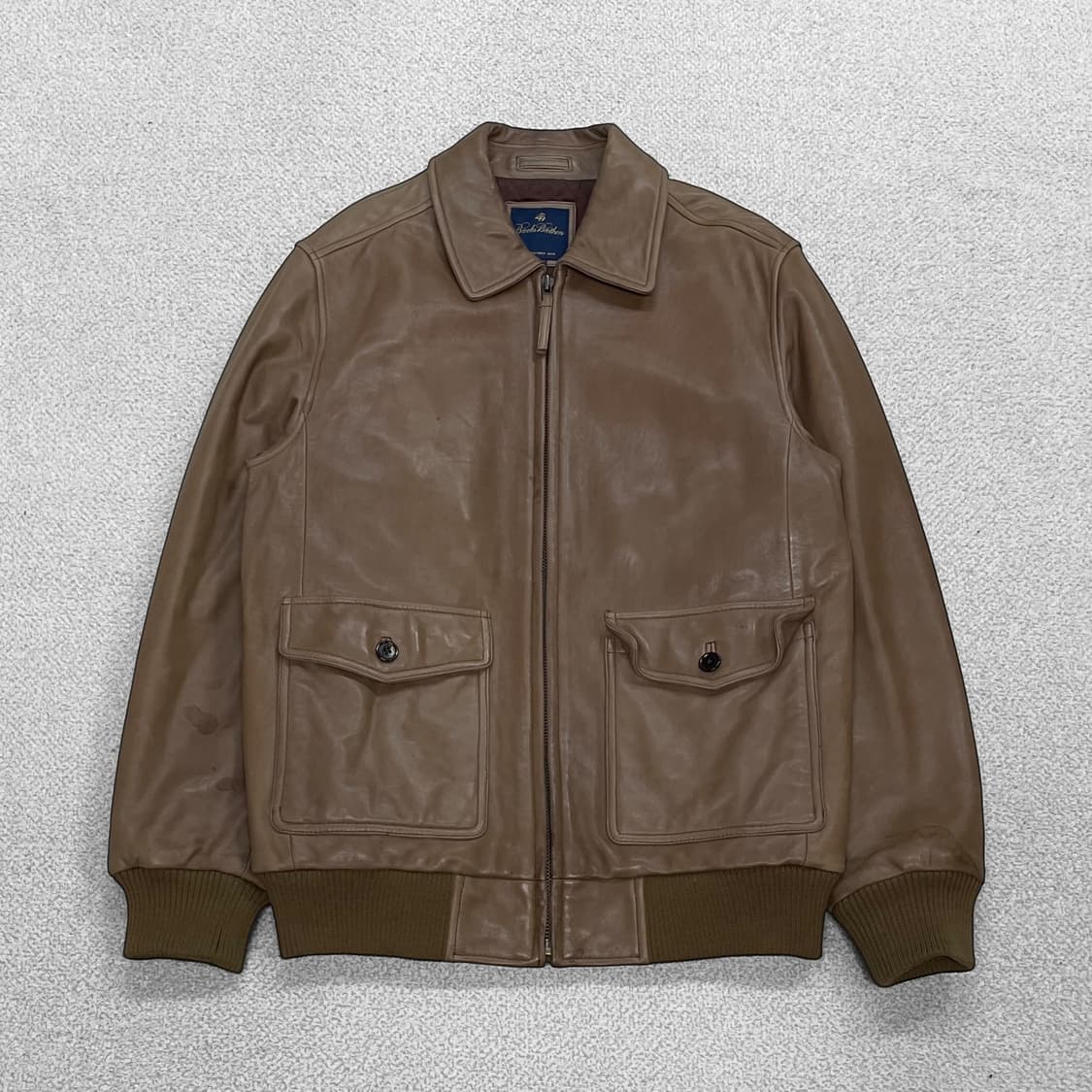 브룩스브라더스 램스킨 가죽 자켓 브라운 상품이미지1