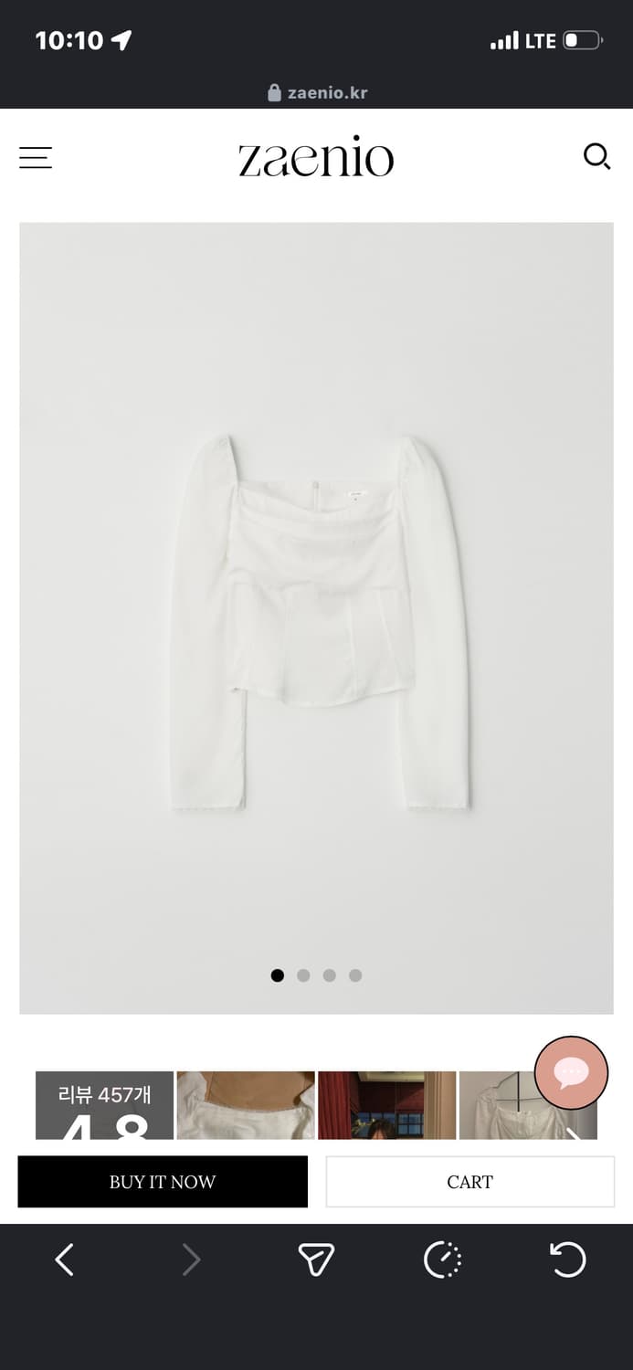 zaenio 클린스퀘어 레이스 블라우스 상품이미지1