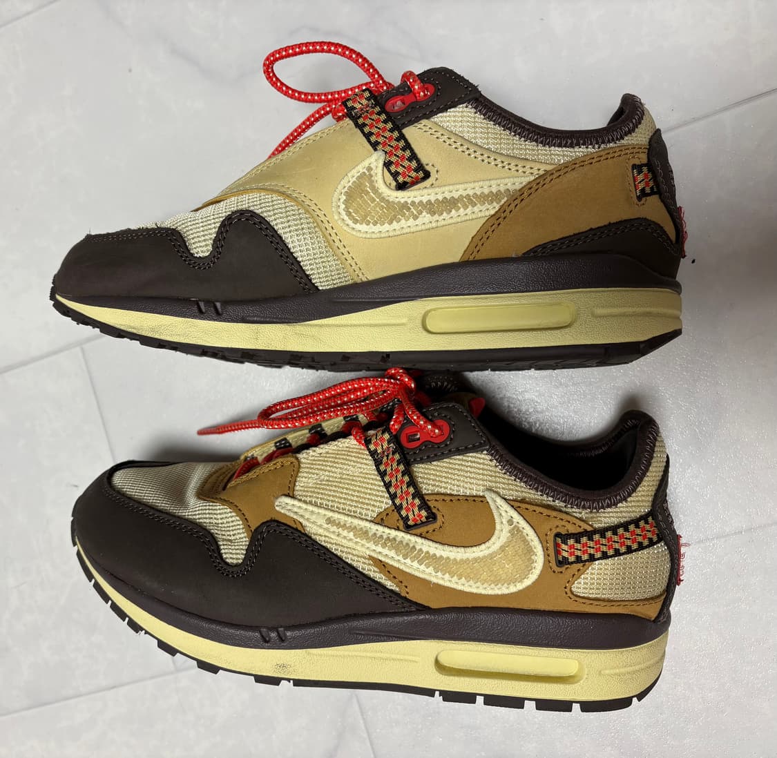 나이키 x 트래비스 스캇 에어맥스 1 캑터스 브라운 240 판매 상품이미지5