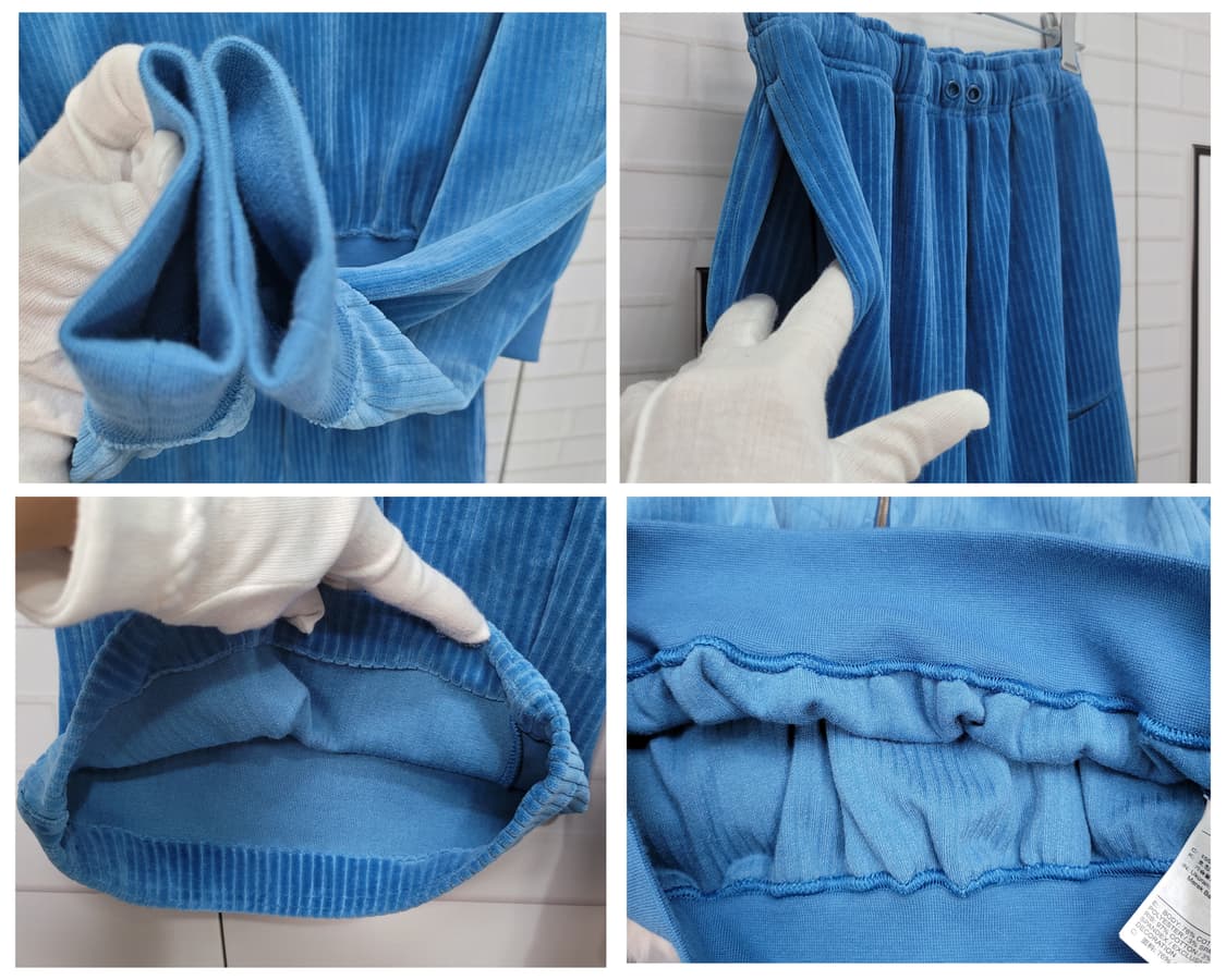 나이키 상하세트 골지 벨벳 반집업 긴발 크롭 와이드 팬츠 S M사이즈 상품이미지7