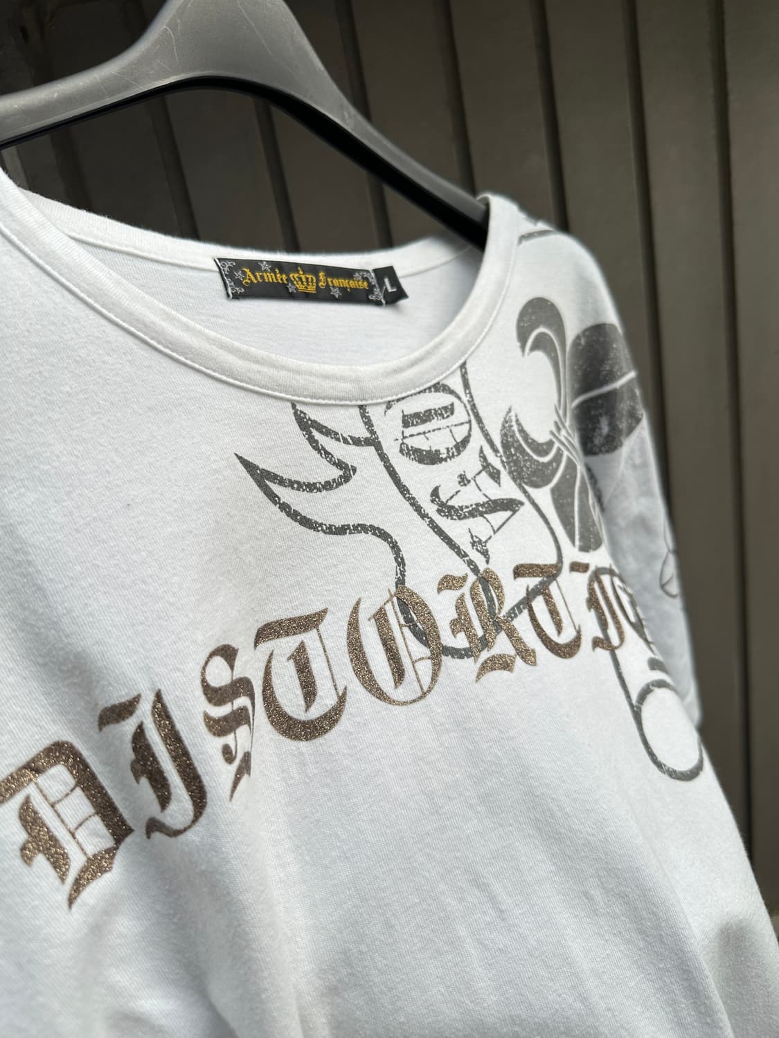 Gothic punk cross lettering fake layered 상품이미지6