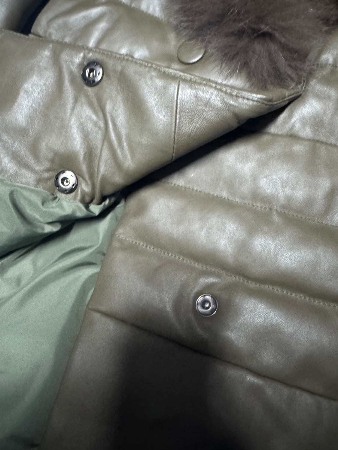 여성 마리몬떼 폭스퍼 덕다운 리얼 양가죽 패딩 55 상품이미지6