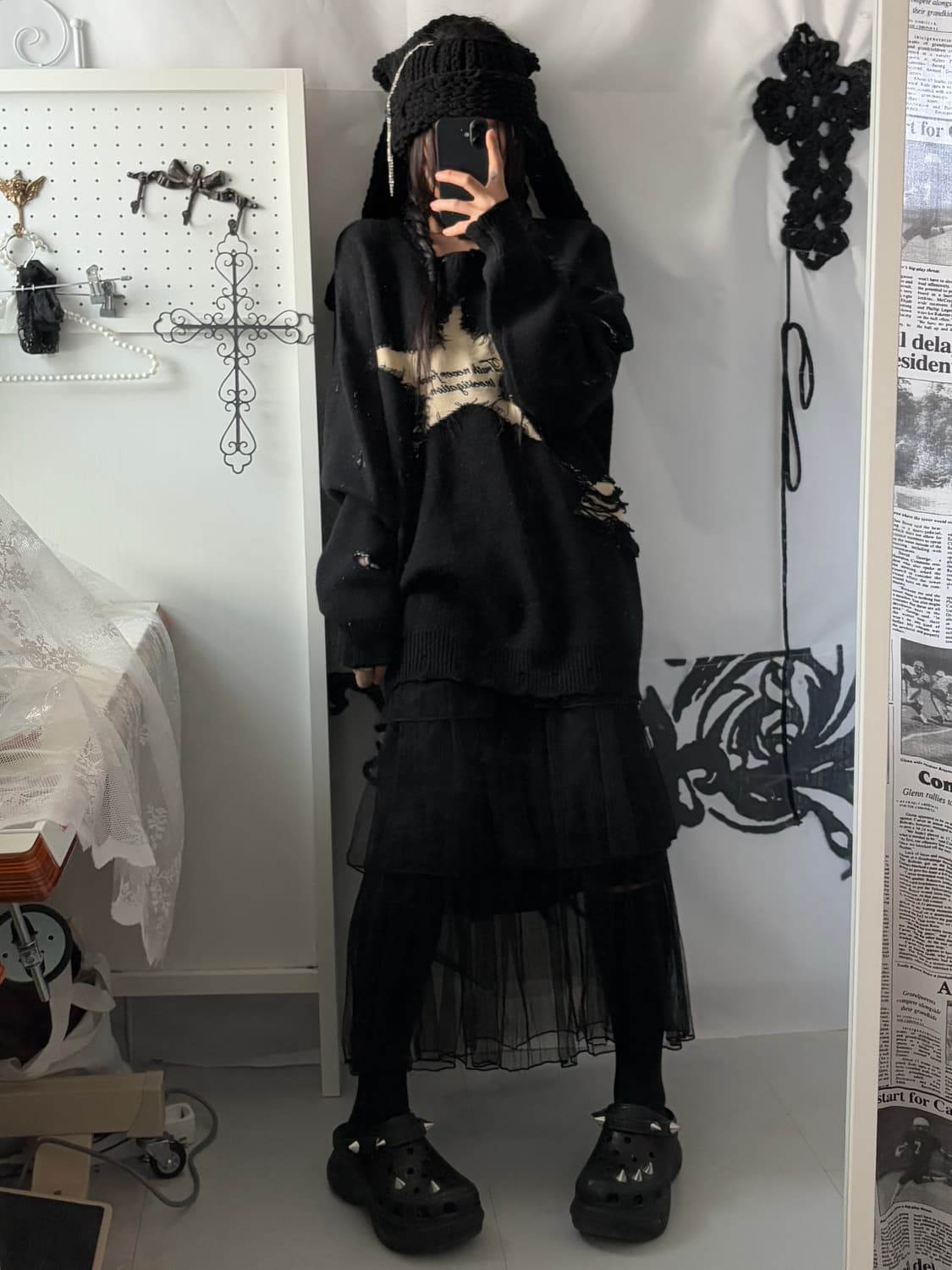 • Black Star Damage Knitwear  상품이미지3