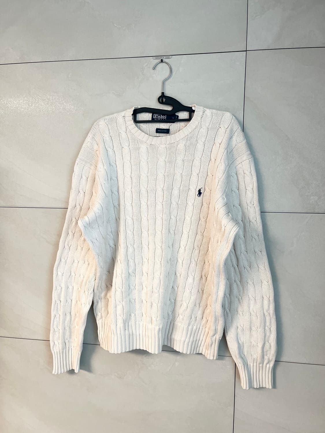 폴로 랄프로렌 케이블 꽈베기 니트 아이보리 상품이미지3
