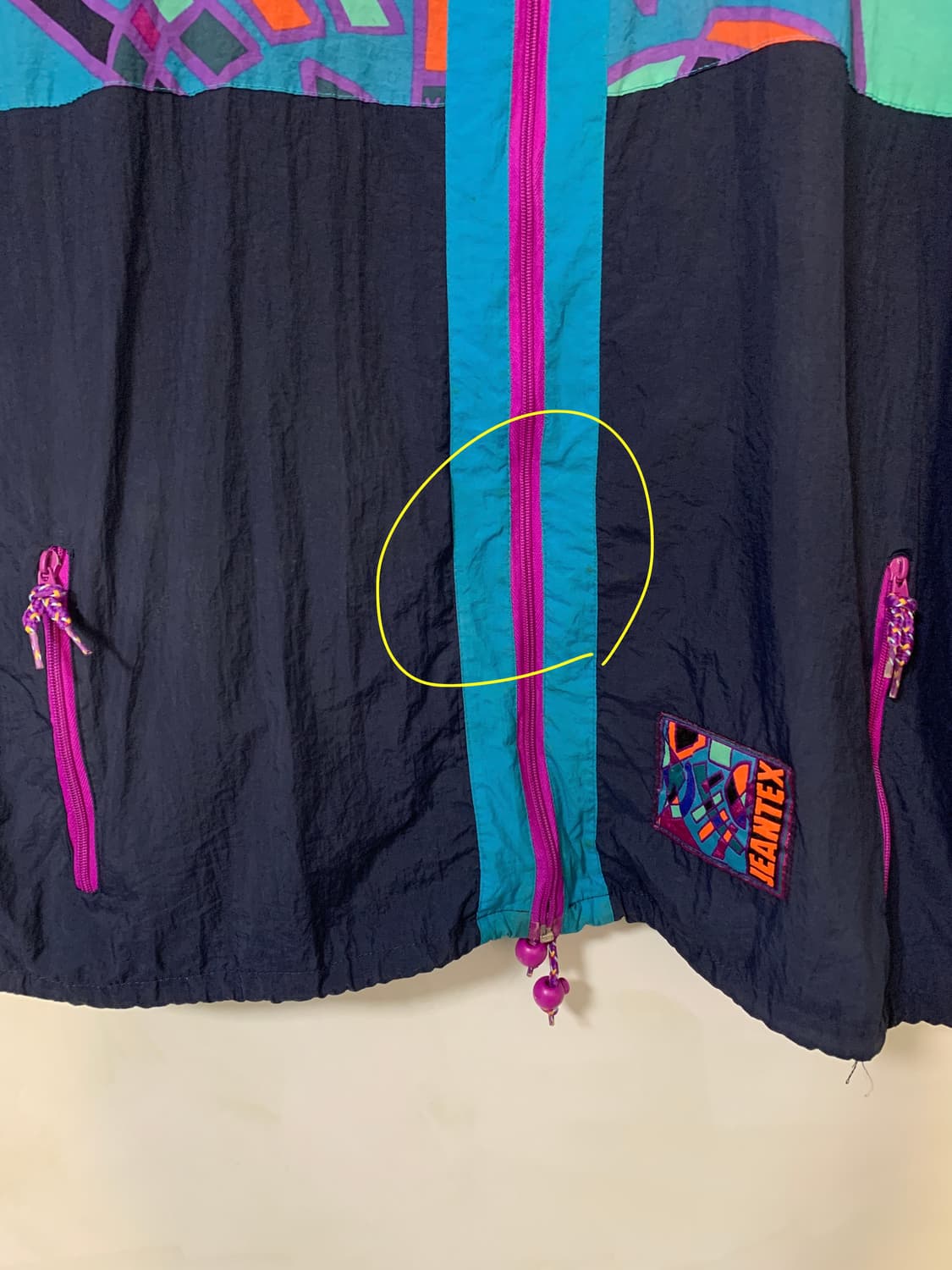 Jeantex 90년대 아웃도어 멀티컬러 바람막이 자켓 상품이미지8