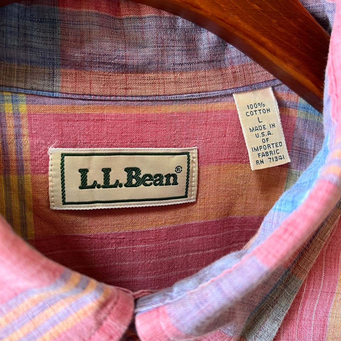 XL) L.L.Bean Made in U.S.A. 마드라스 셔츠  상품이미지4
