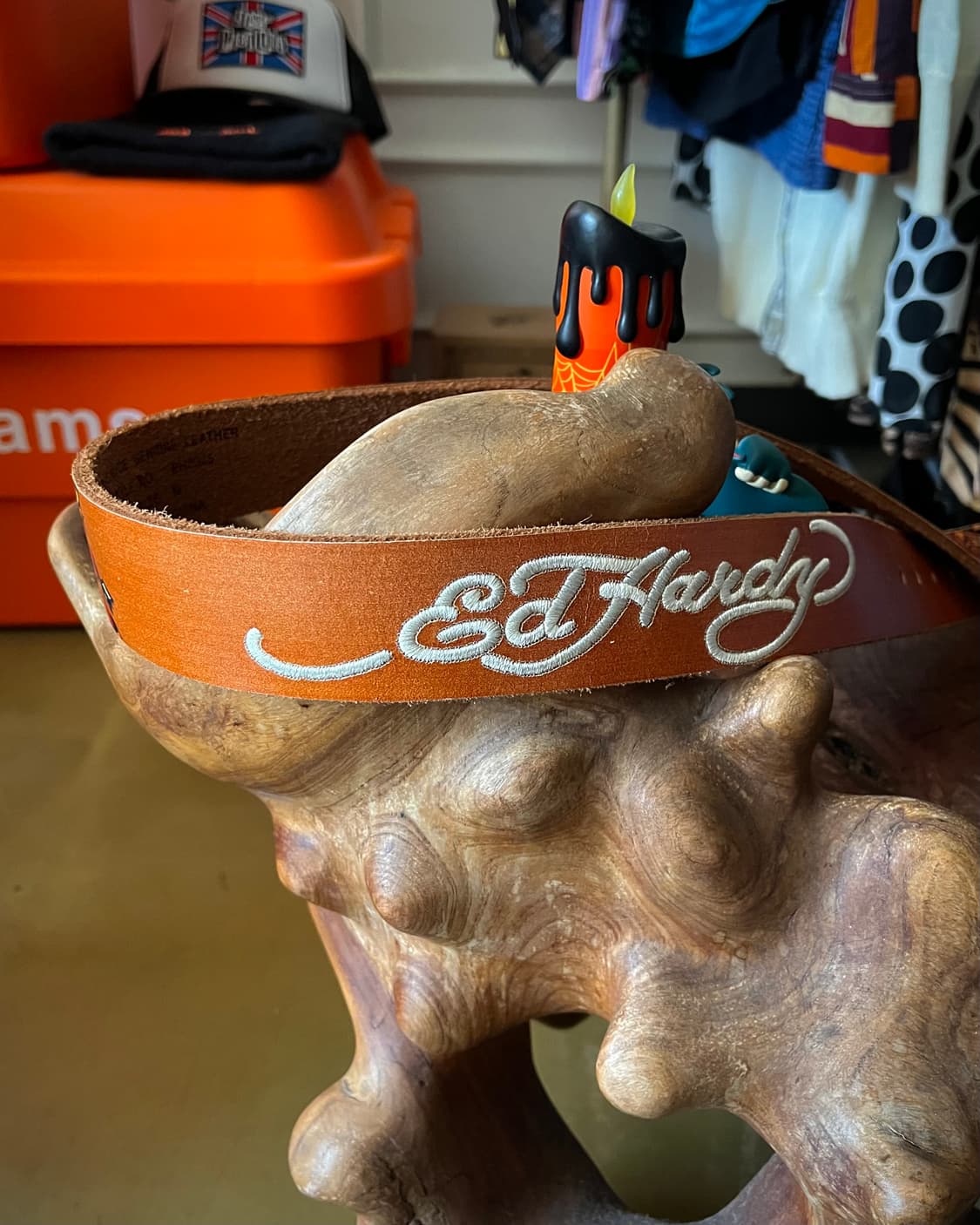 90-00s ED Hardy Real Cow Leather Belt 상품이미지9