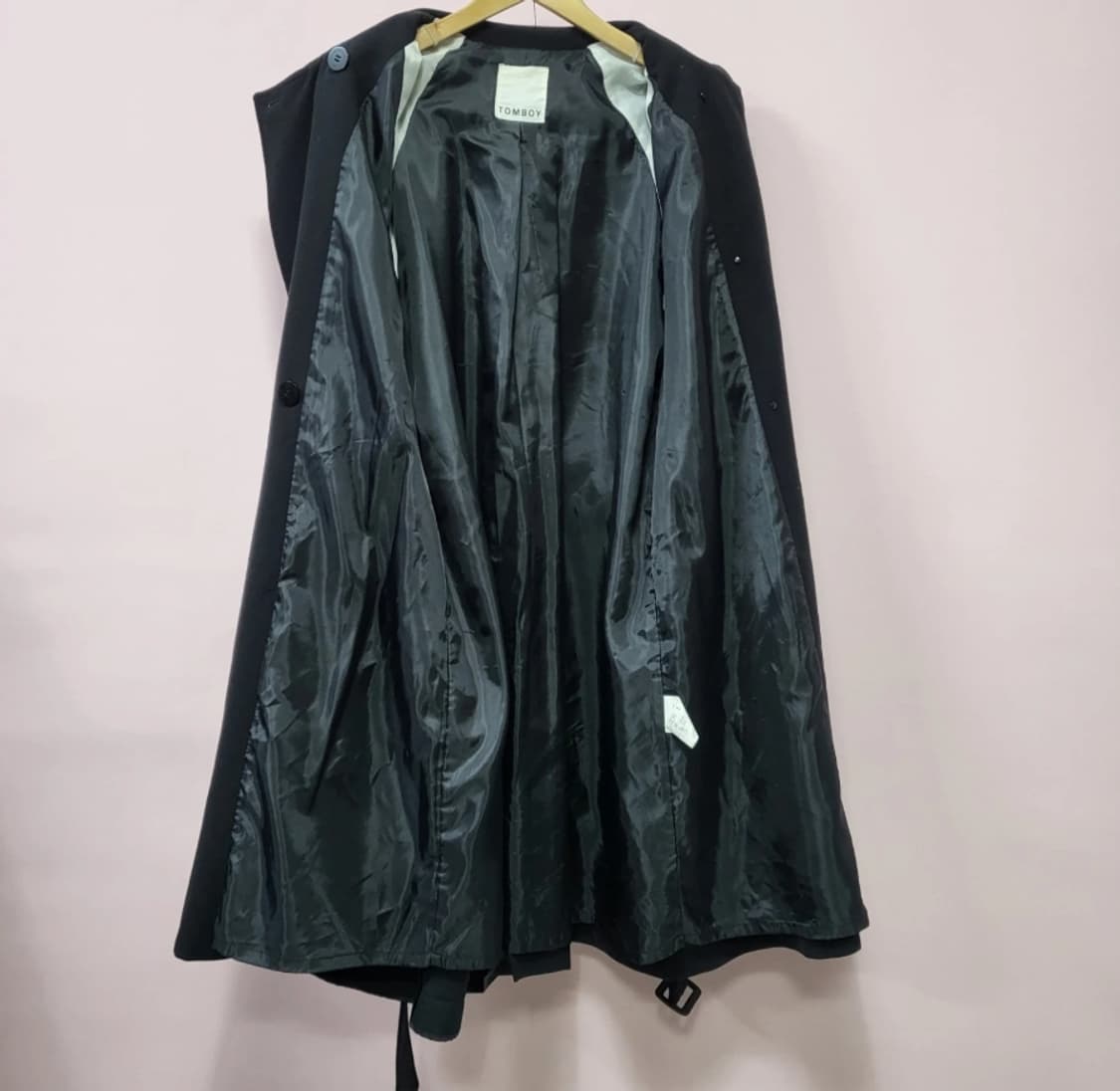 톰보이 블랙 더블 롱코트 ~66 상품이미지4