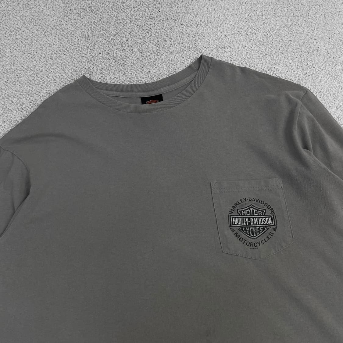 할리데이비슨 스컬 롱슬리브 그레이 상품이미지4