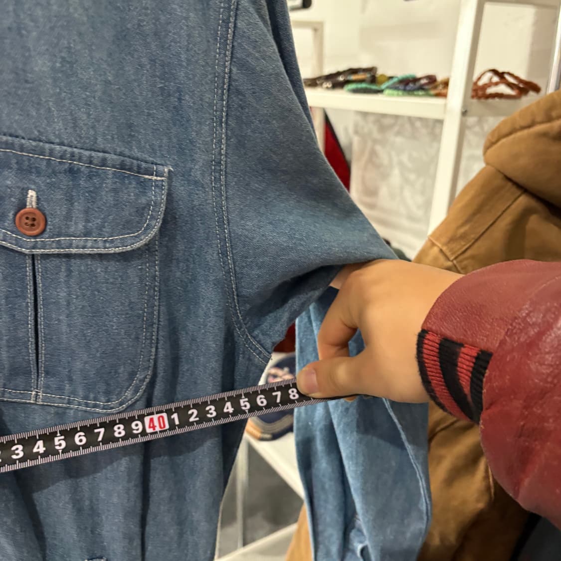 japan빈티지 청 롱셔츠 드레스  상품이미지10