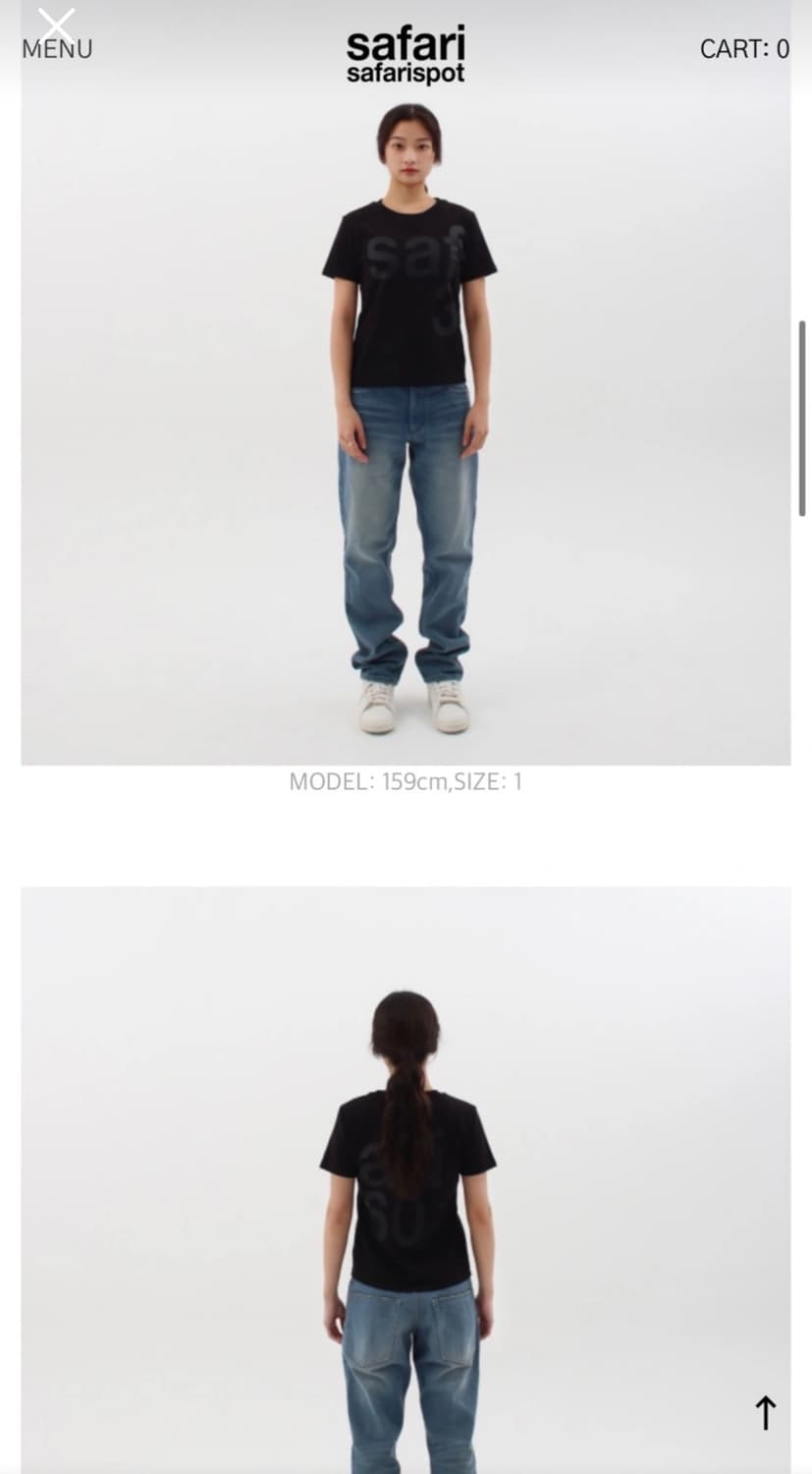 사파리스팟 베이직 티셔츠 블랙 (여성) 상품이미지5