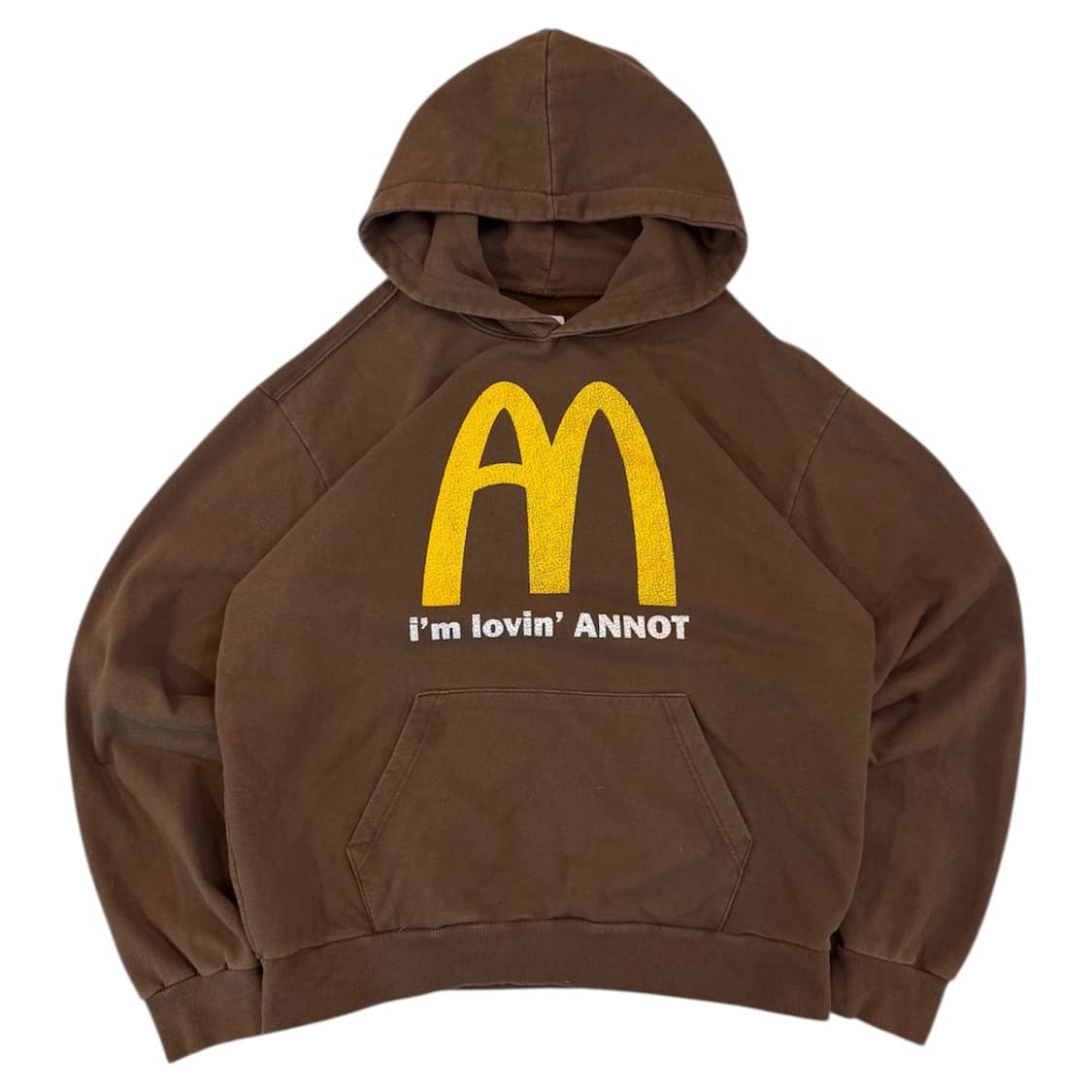 아노트 I.L.A 롱 빌 맥도날드 패러디 후드티 브라운 상품이미지1