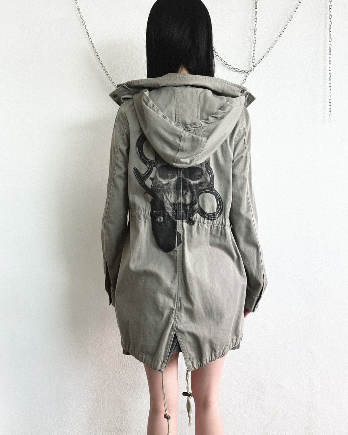 gladnews jpn vkei punk 프린트 피쉬테일 상품이미지1