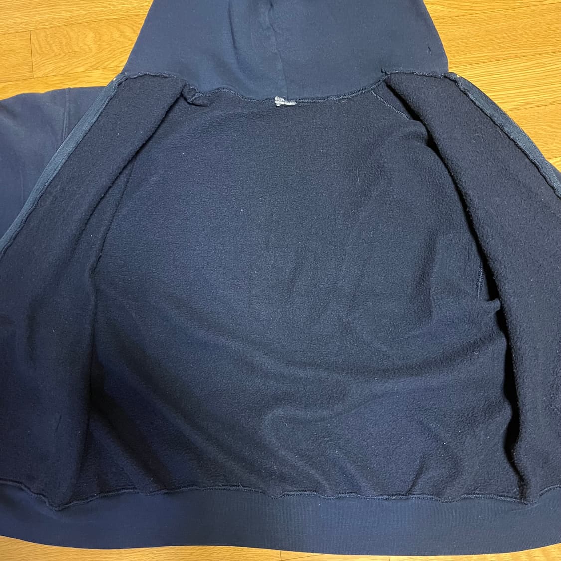 [L] 90s 빈티지 러셀 후드집업 네이비 상품이미지4